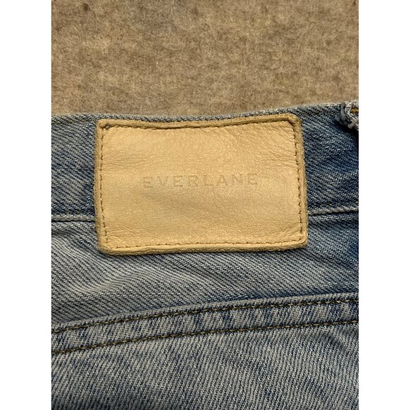 Everlane The 90s Cheaky Jean Denim Patchwork Distressed 28 Crop Light Wash - Picture 8 of 11